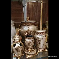 ست بهداشتی رزین مدل سلطنتی ماهیچه بژ