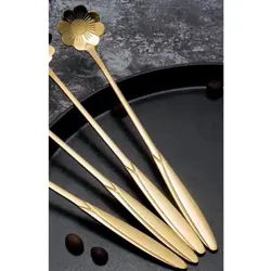 قاشق شربت خوری افتابگردان طلایی