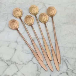 قاشق شربت خوری رزگلد