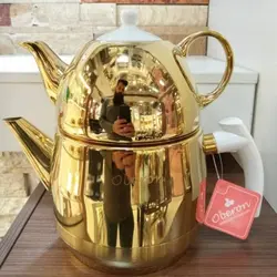 کتری قوری اوبرون تمام طلایی کد TT