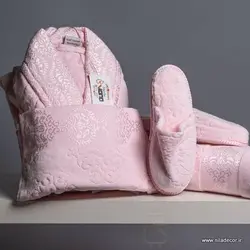 خرید ست حوله تک نفره ویونا بامبو صورتی - نیلادکور