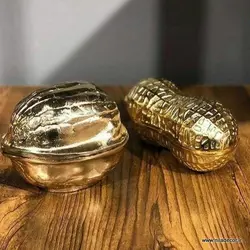 ظرف تنقلات الومینیوم طرح گردو طلایی