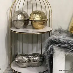 ظرف تنقلات الومینیوم طرح گردو طلایی