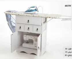 میز اتو و جا چرخ خیاطی کد ۶۰۳W رنگ سفید