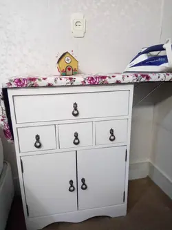 میز اتو و جا چرخ خیاطی کد ۶۰۳W رنگ سفید