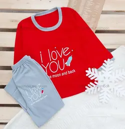 ست بلوز شلوار آی لاو یو