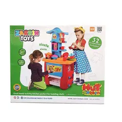 آشپزخانه کودک زرین تویز مدل کلبه کد m4