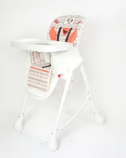 صندلی غذای عروسکی زویه طرح بوف نارنجی