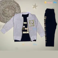 ست سویشرت و تیشرت و شلوار دخترانه FENDI سه تکه - نی نی استار | فروشگاه اینترنتی لباس کودک