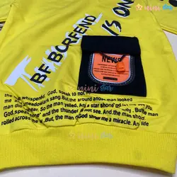 ست بلوز و شلوار پسرانه مدل FIRE IS ON زرد - نی نی استار | فروشگاه اینترنتی لباس کودک