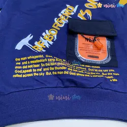 ست بلوز و شلوار پسرانه مدل FIRE IS ON s سورمه ای - نی نی استار | فروشگاه اینترنتی لباس کودک