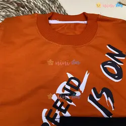 ست بلوز و شلوار پسرانه مدل FIRE IS ON نارنجی - نی نی استار | فروشگاه اینترنتی لباس کودک