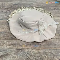 ست کلاه و پیراهن مجلسی دخترانه آستین توری پارچه مازاراتی - نی نی استار | فروشگاه اینترنتی لباس کودک