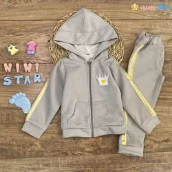 ست سویشرت شلوار دخترانه مدل تاج جنس عالی - نی نی استار | فروشگاه اینترنتی لباس کودک