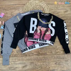 کراپ تک دخترانه مدل BTS فینگر دار 3 تا 10 سال - نی نی استار | فروشگاه اینترنتی لباس کودک