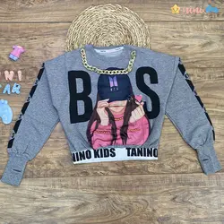 کراپ تک دخترانه مدل BTS فینگر دار 3 تا 10 سال - نی نی استار | فروشگاه اینترنتی لباس کودک