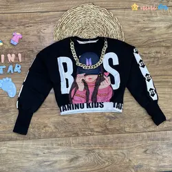 کراپ تک دخترانه مدل BTS فینگر دار 3 تا 10 سال - نی نی استار | فروشگاه اینترنتی لباس کودک