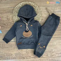 ست هودی شلوار پسرانه خرسی گلدوزی 1 تا 7 سال - نی نی استار | فروشگاه اینترنتی لباس کودک