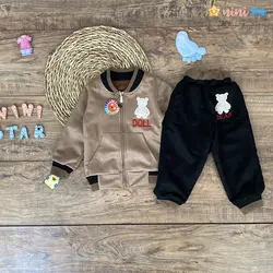 سویشرت شلوار پسرانه تدی پارچه سویت 1 تا 8 سال - نی نی استار | فروشگاه اینترنتی لباس کودک