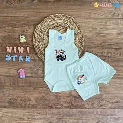 ست زیر دکمه و شورت پسرانه 100% پنبه 2 تا 5 سال - نی نی استار | فروشگاه اینترنتی لباس کودک