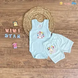 ست زیر دکمه و شورت پسرانه 100% پنبه 2 تا 5 سال - نی نی استار | فروشگاه اینترنتی لباس کودک