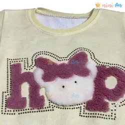 بلوز شلوار حوله ای دخترانه طرح میمون-زرد - نی نی استار | فروشگاه اینترنتی لباس کودک