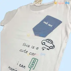 تی شرت و شلوارک جین کاغذی پسرانه سفید