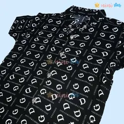 ست پیراهن هاوایی و شلوارک کتان پسرانه طرح D&G تیره - نی نی استار | فروشگاه اینترنتی لباس کودک