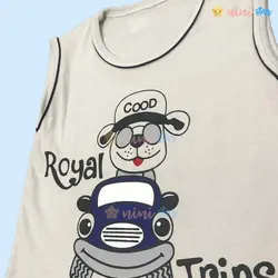 تاپ شلوارک آستین حلقه پسرانه سورمه ای