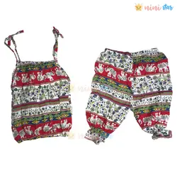 تاپ شلوارک نخی طرح گل و فیل - نی نی استار | فروشگاه اینترنتی لباس کودک