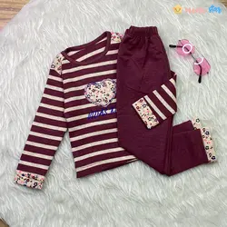 ست بلوز شلوار دخترانه مدل راه راه قلبی 1 تا 6 سال - نی نی استار | فروشگاه اینترنتی لباس کودک