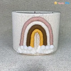 سطل زباله مکرومه اتاق کودک مدل رنگین کمال 01 - نی نی استار | فروشگاه اینترنتی لباس کودک