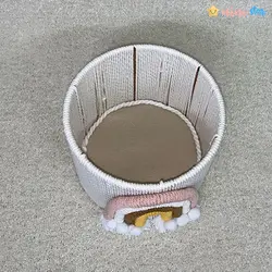 سطل زباله مکرومه اتاق کودک مدل رنگین کمال 01 - نی نی استار | فروشگاه اینترنتی لباس کودک