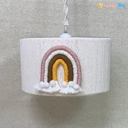 لوستر مکرومه اتاق کودک قطر 40 سانتی متر مدل رنگین کمان 01 - نی نی استار | فروشگاه اینترنتی لباس کودک