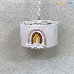 لوستر مکرومه اتاق کودک قطر 40 سانتی متر مدل رنگین کمان 01 - نی نی استار | فروشگاه اینترنتی لباس کودک