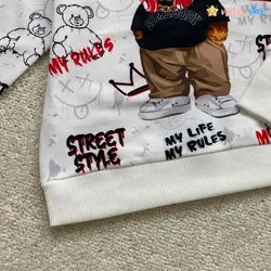 بلوز پسرانه فینگر دار خرسی 2 تا 10 سال - نی نی استار | فروشگاه اینترنتی لباس کودک