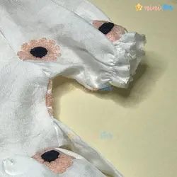 پیراهن سفید گلدار دخترانه - نی نی استار | فروشگاه اینترنتی لباس کودک