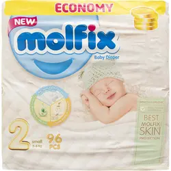 پوشک مولفیکس Molfix سايز 2 بسته 96 عددي