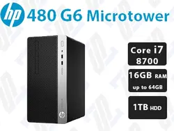 کیس HP ProDesk 480 G6 Microtower Business PC پردازنده Core i7 8700 - نو با کارتن