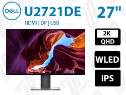 مانیتور استوک Dell U2721DE سایز 27 اینچ W-LED QHD IPS HDMI 99%sRGB 5ms