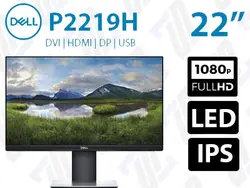 مانیتور Dell P2219H دل 22 اینچ استوک فریم لس W-LED FHD IPS 2020 HDMI 5ms