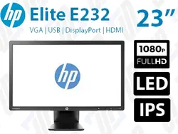 مانیتور استوک HP EliteDisplay E232 سایز 23 اینچ W-LED FHD IPS HDMI 7ms