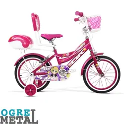 دوچرخه بچه گانه اوکی سایز 16- سرخ آبی +تنه شیک-اوگرمتال