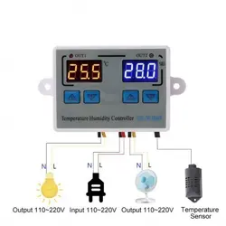 سنسور دما و رطوبت W1099 با کنترلر دیجیتال 220 ولت