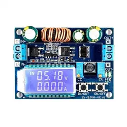 ماژول رگولاتور DC به DC کاهنده / افزاینده 4 آمپر با قابلیت نمایش و تنظیم ولتاژ و جریان خروجی
