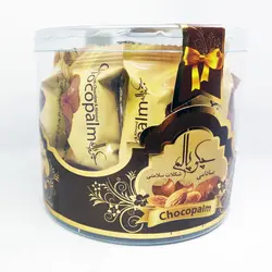 خرمای شکلاتی با مغز بادام 150 گرمی