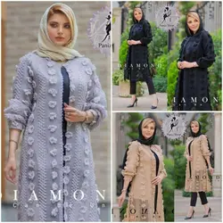 مانتو جنس زبرا با گل برجسته