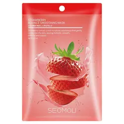 ماسک نرم کننده ورقه‌ای توت فرنگی SEOMOU