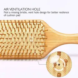 برس مو چوبی بامبو مستطیل