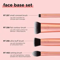ست براش 4 عددی flawless base ریل تکنیک REAL TECHNIQUES